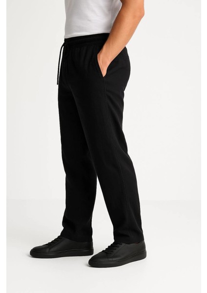 Erkek Keten Pantolon – Cepli, Beli Lastikli ve Bağcıklı, Nefes Alan Rahat Kalıp, Yazlık ve Ba fiyatları