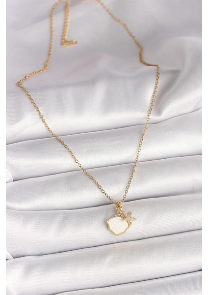 316L Çelik Gold Renk Zincir Sallantı Beyaz Mineli Deniz Kabuğu Zirkon Taşlı Deniz Yıldızı Figür Kadın Kolye fiyatları