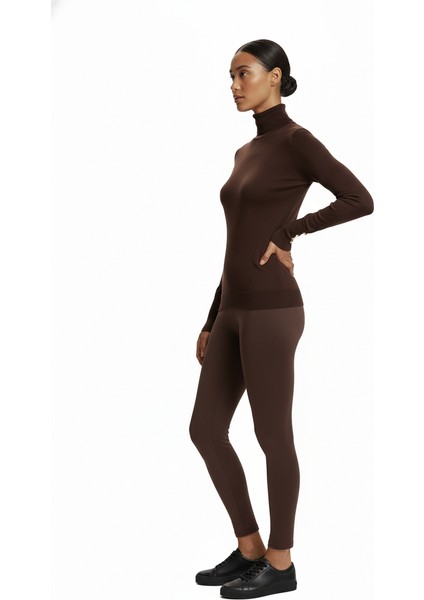 Kadın Minimalist Boğazlı Uzun Kol Kazak - Günlük & Özel Gün fiyatları