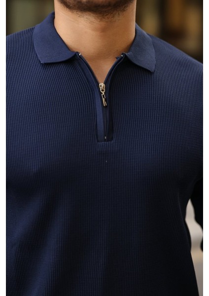 Erkek Selanik Örme Yakalı Uzun Kollu Triko modelleri