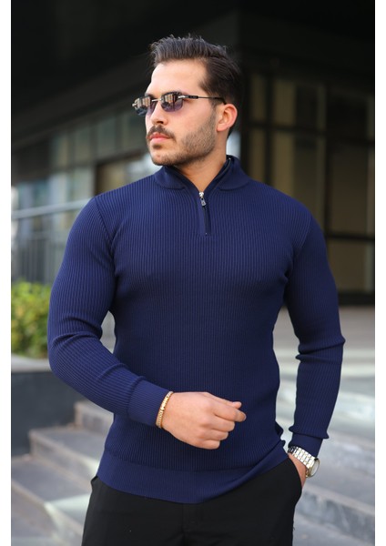Erkek Balıkçı Zip Yaka Uzun Kollu Triko fırsatları