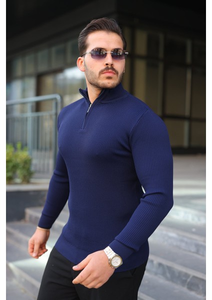 Erkek Balıkçı Zip Yaka Uzun Kollu Triko indirimleri