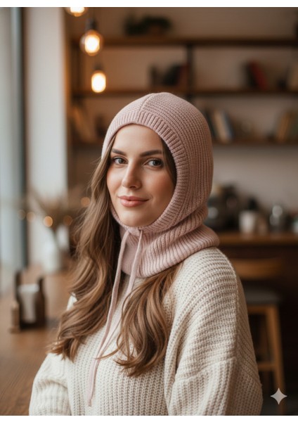 Kadın Kışlık Triko Örgü Balaklava Tesettür Başlık-Şapka modelleri