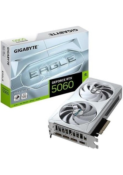 Gıgabyte 8gb RTX5060 Eagle Oc Ice GV-N5060EAGLE Oc Ice-8gd Gddr7 Hdmı-Dp Pcıe 5.0 Beyaz