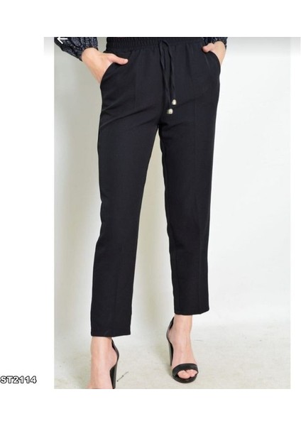 G.a.s Fashions Kadın Bağcıklı Boncuklu Rahat Kesim Pantolon