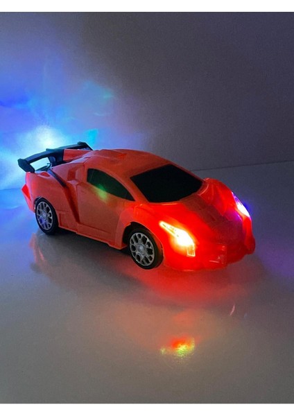 Transformers Arabası Turuncu Işıklı Sesli Kendinden Robota Dönüşebilen Çarp Dön Araba 25 cm indirimleri