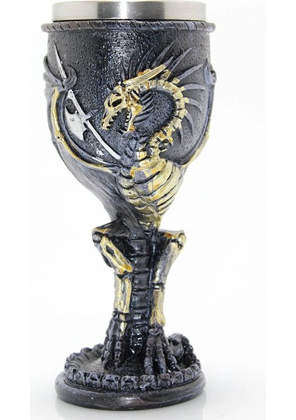 Ejderha Tasarımlı Paslanmaz Çelik Kadeh Bardak LIV1840