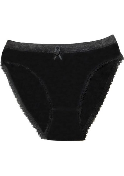 Şahinler Kadın Için Dantel Kenarlı Siyah Renk Bikini Külot B223 fiyatları