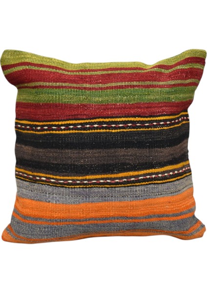El Dokuma Dekoratif Kilim Kırlent Yastık Kılıfı 0911 - Yeni - Çok Renkli modelleri