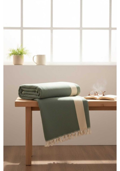 Doğal Pamuk Yumuşak Çift Kişilik Pike, Koltuk Örtüsü, Çok Amaçlı Örtü 200X240 Cm.