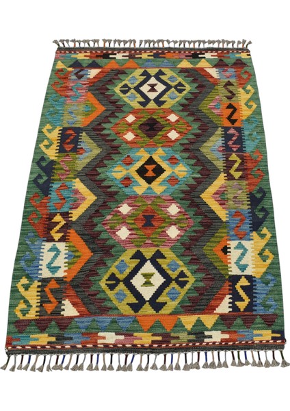 El Dokuma Cerit Yörükleri Meşhed Iran Yün Kilim 0446 - Yeni - Çok Renkli fırsatları