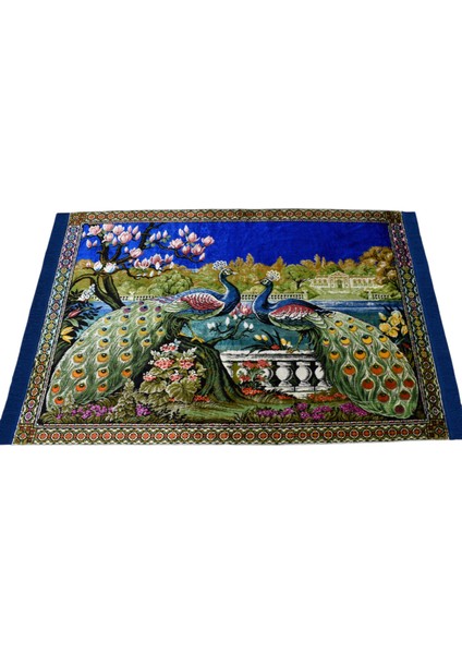 Tavus Kuşlu Sülünlü Temalı Duvar Halısı 0560 - Yeni - Çok Renkli indirimleri