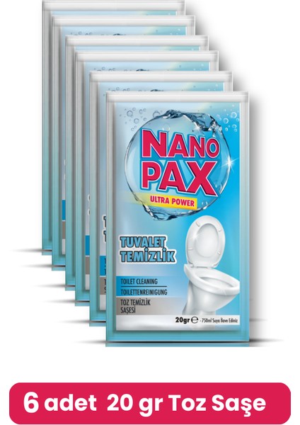 Tuvalet Toz Temizlik Saşesi (6 Adet x 20GR) fiyatları