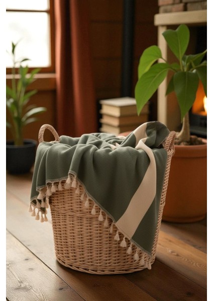 Yeşil Doğal Pamuk, Yumuşak Battal Boy Pike, Koltuk Örtüsü, Çok Amaçlı Örtü 240X260 Cm. fiyatları