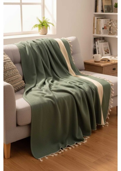 Yeşil Doğal Pamuk, Yumuşak Battal Boy Pike, Koltuk Örtüsü, Çok Amaçlı Örtü 240X260 Cm. modelleri