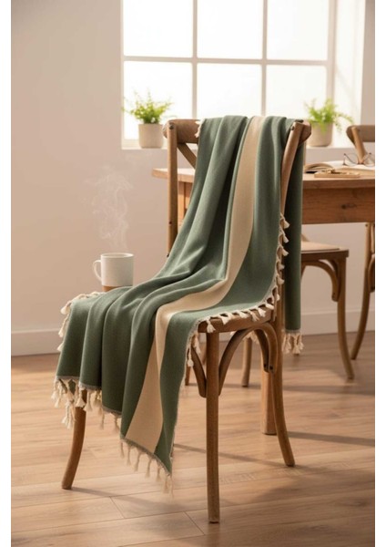 Yeşil Doğal Pamuk, Yumuşak Battal Boy Pike, Koltuk Örtüsü, Çok Amaçlı Örtü 240X260 Cm. indirimleri