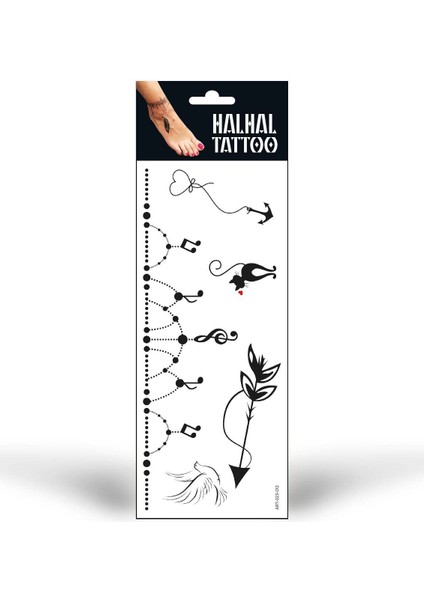 Halhal Geçici Tattoo -12, Bilek Tattoo, Ayak Tattoo, Geçici Dövme modelleri