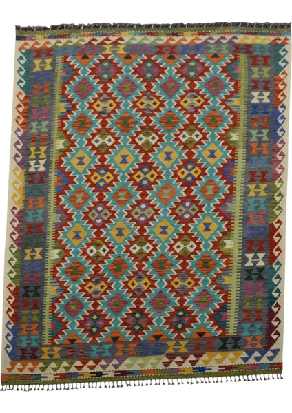 El Dokuma Kemaliye Horasan Türkmenleri Yün Salon Kilimi 0437 - Yeni - Çok Renkli