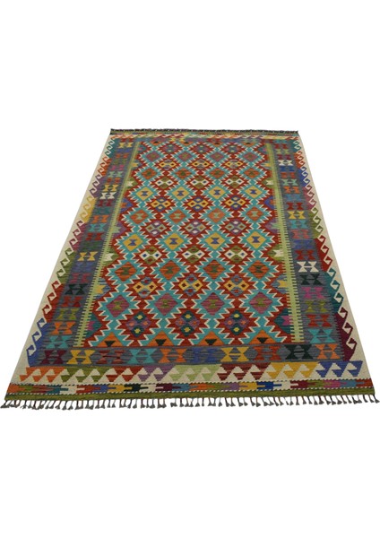 El Dokuma Kemaliye Horasan Türkmenleri Yün Salon Kilimi 0437 - Yeni - Çok Renkli modelleri