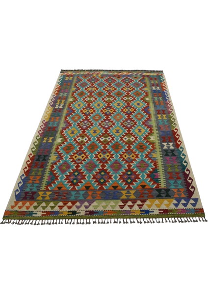 El Dokuma Kemaliye Horasan Türkmenleri Yün Salon Kilimi 0437 - Yeni - Çok Renkli fırsatları