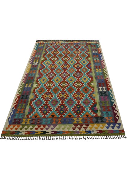 El Dokuma Kemaliye Horasan Türkmenleri Yün Salon Kilimi 0437 - Yeni - Çok Renkli indirimleri