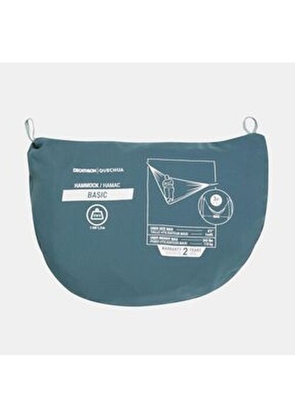 Quechua Basic Hamak - Tek Kişilik 300 x 150 cm Mavi - Dış Mekan ve Kamp Kullanımı İçin
