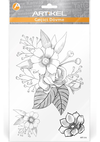 Flowers Geçici Dövme modelleri