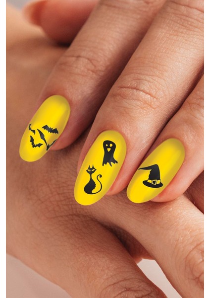 Halloween-1 Tırnak Dövmesi, Tırnak Tattoo, Nail Art, Tırnak Sticker