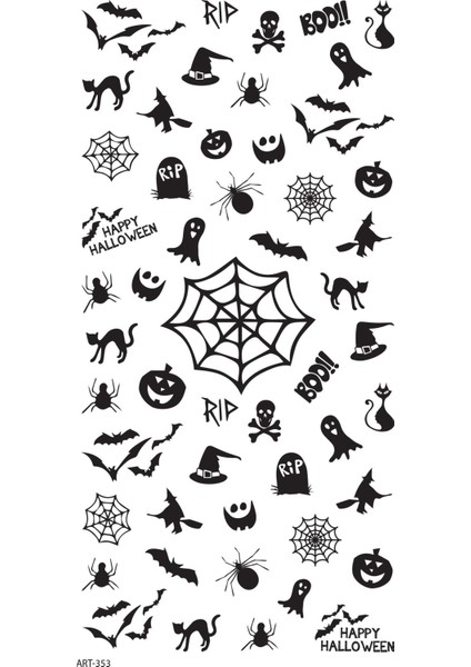 Halloween-1 Tırnak Dövmesi, Tırnak Tattoo, Nail Art, Tırnak Sticker fiyatları