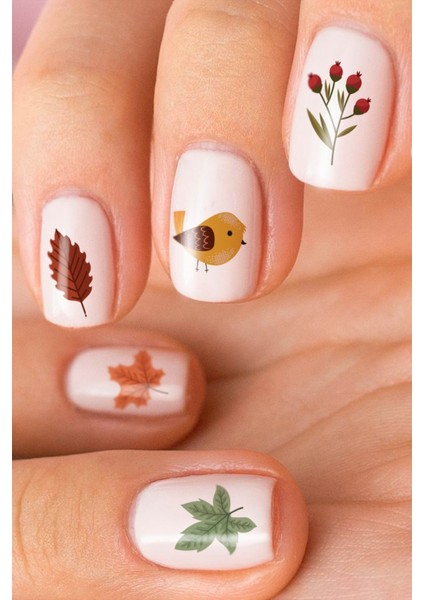 Kuşlar -1 Tırnak Dövmesi, Tırnak Tattoo, Nail Art, Tırnak Sticker