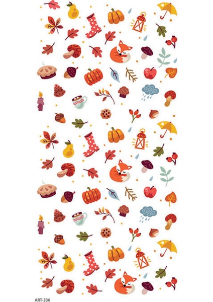 Karışık Şekiller Tırnak Dövmesi, Tırnak Tattoo, Nail Art, Tırnak Sticker modelleri