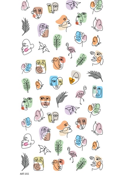 Süliet -2 Tırnak Dövmesi, Tırnak Tattoo, Nail Art, Tırnak Sticker modelleri