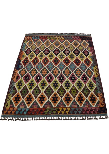 El Dokuma Cerit Yörükleri Iran Yün Kilim 0436 - Yeni - Çok Renkli indirimleri