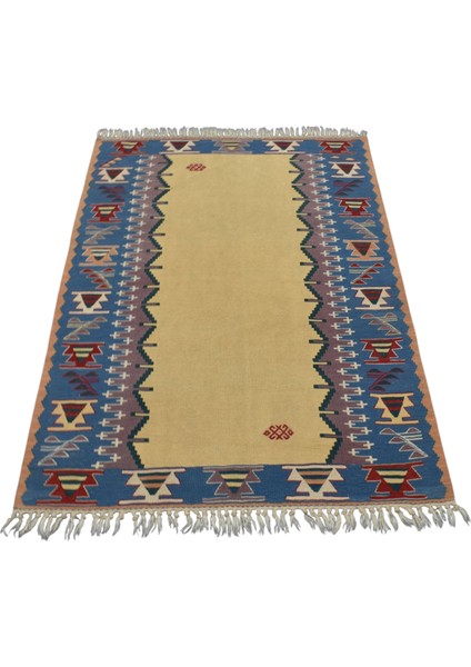 El Dokuma Izmir Yün Kilim 0457 - Yeni - Çok Renkli fırsatları