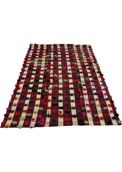 El Dokuma Ekoseli Çukurova Yün Kilim 0453 - Yeni - Çok Renkli modelleri