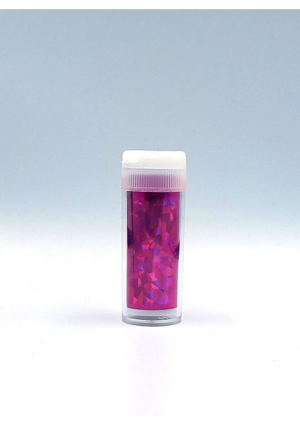 Fuşya Renk Hologram Desenli Transfer Tırnak Dövmesi, Tırnak Sticker, Nail Tattoo, Nail Art