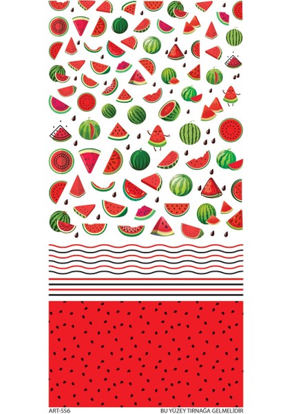 Karpuz Tırnak Dövmesi, Tırnak Tattoo, Nail Art, Tırnak Sticker indirimleri