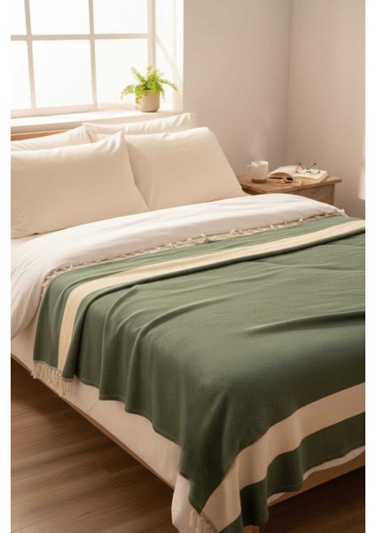 Doğal Pamuk, Yumuşak Tek Kişilik Pike, Koltuk Örtüsü, Çok Amaçlı Örtü 160X220 Cm.