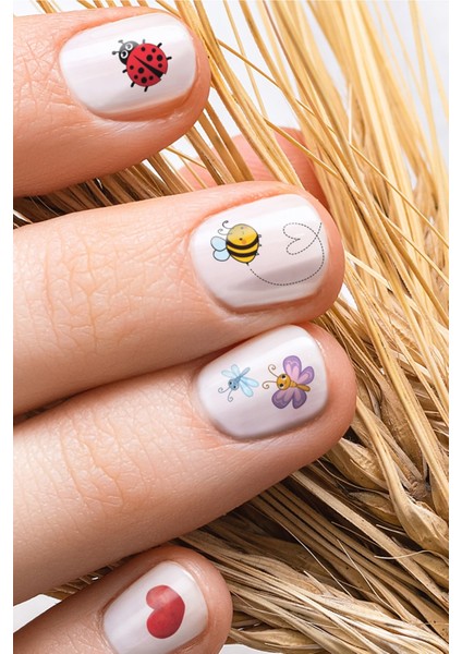 Arı Tırnak Dövmesi, Tırnak Tattoo, Nail Art, Tırnak Sticker