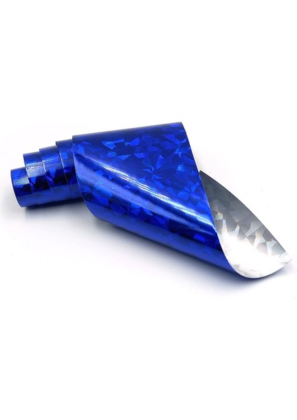 Lacivert Renk Hologram Desenli Transfer Tırnak Dövmesi, Tırnak Sticker, Nail Tattoo, Nail Art modelleri