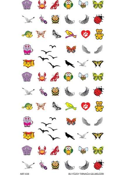 Hayvanlar Tırnak Dövmesi, Tırnak Tattoo, Nail Art, Tırnak Sticker fiyatları