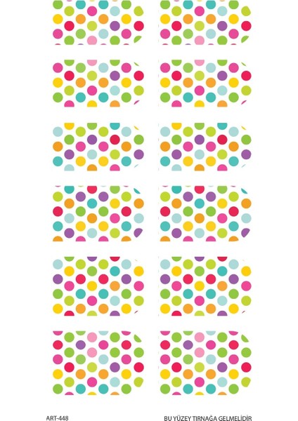 Renkli Puantiye Desenler Tırnak Dövmesi, Tırnak Tattoo, Nail Art, Tırnak Sticker fiyatları