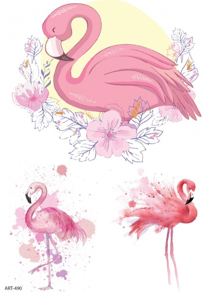 Flamingo -4 Geçici Dövme,geçici Tattoo ,vücut Dövme,kol Bilek Dövme,boyun Dövme,sırt Dövme modelleri