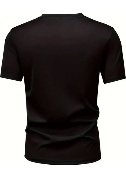 Baskılı Oversize Bisiklet Yaka T-Shirt - Siyah fiyatları