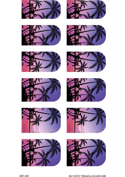 Palmiye Tırnak Dövmesi, Tırnak Tattoo, Nail Art, Tırnak Sticker indirimleri