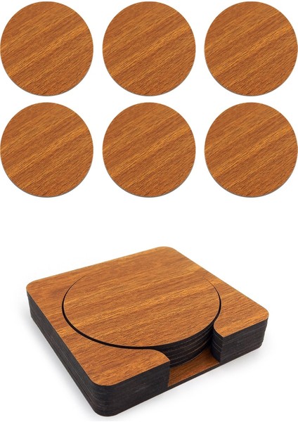 Ahşap Bardak Altlığı 6'lı Takım -15 fiyatları