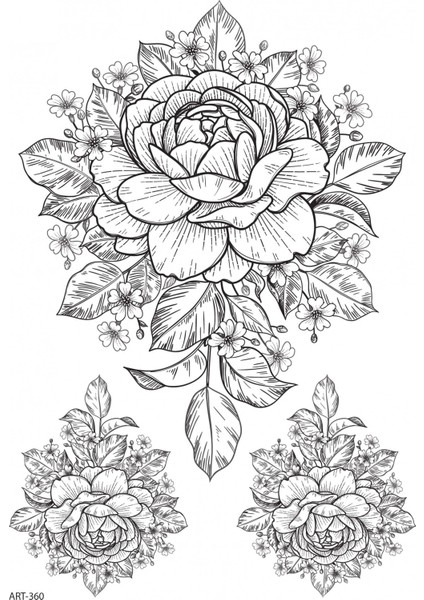 Gül Geçici Dövme,geçici Tattoo ,vücut Dövme,kol Bilek Dövme,boyun Dövme,sırt Dövme fiyatları