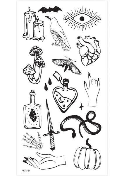 Şekiller -5 Geçici Dövme,geçici Tattoo ,vücut Dövme,kol Bilek Dövme,boyun Dövme,sırt Dövme modelleri