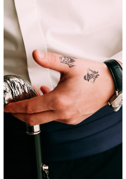 Kuru Kafa-6 Geçici Dövme,geçici Tattoo ,vücut Dövme,kol Bilek Dövme,boyun Dövme,sırt Dövme