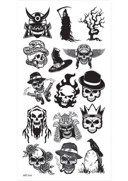 Kuru Kafa-6 Geçici Dövme,geçici Tattoo ,vücut Dövme,kol Bilek Dövme,boyun Dövme,sırt Dövme fiyatları